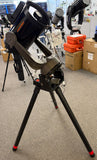 Vintage black-tube C8 SCT with clock drive on wedge and tripod, w/Telrad