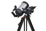 Schmidt-Cassegrain tube with the phone dock, red dot finder and star diagonal