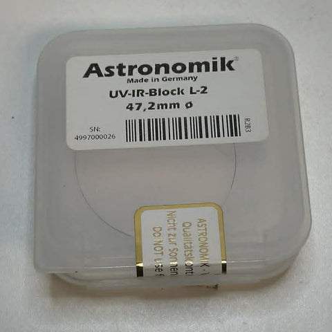 Like New in Box Astronomik L-2 UV-IR Block Filter, 47.2mm UNMOUNTED