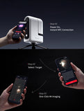 Seestar S30 Pro in 3 steps: power on, connect by NFC, select a target for one-tap 4K imaging