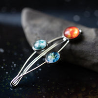 Sun Earth Moon Hair Clip