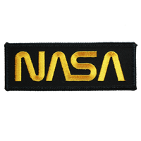 NASA Worm Gold on Black Patch